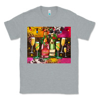 Heather Grey Christmas champagne bottles and Classic Tee - AdoDesignShop