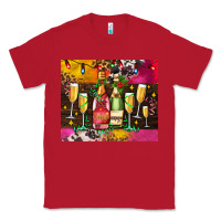 Red Christmas champagne bottles and Classic Tee - AdoDesignShop