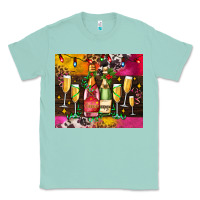 Seafoam Christmas champagne bottles and Classic Tee - AdoDesignShop