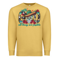 Antique Gold With God All Things Are Possible With Sombrero Sku Premium Sweatshirt - BundleAndBundleShop