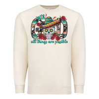 Sandshell With God All Things Are Possible With Sombrero Sku Premium Sweatshirt - BundleAndBundleShop