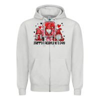 Dove Grey happy valentine's day Zipper Hoodie - MaliasSmallBusiness