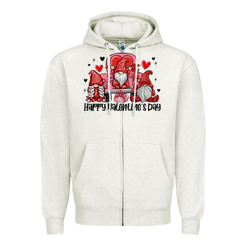 Happy Valentine's Day Zipper Hoodie by MaliasSmallBusiness | Teevron