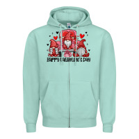 Seafoam happy valentine's day Zipper Hoodie - MaliasSmallBusiness