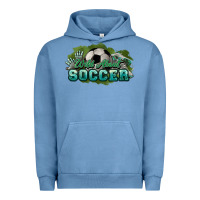 Pigment Pebble Blue Wild about Soccer Urban Hoodie - HowdyJamesFarm