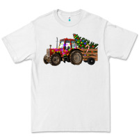 White Christmas Farm Tractor Premium Tee - RanaPortraitStore