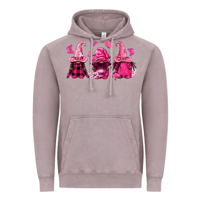 Breast Cancer Afro Gnomies Vintage Hoodie by FaDigitalArtStudio | Teevron