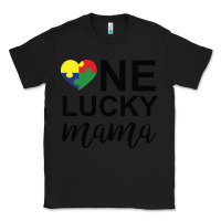 Black one lucky mama Classic Tee - CowhideDigitalArt