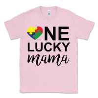 Bubblegum Pink one lucky mama Classic Tee - CowhideDigitalArt