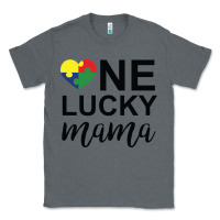 Charcoal Heather one lucky mama Classic Tee - CowhideDigitalArt