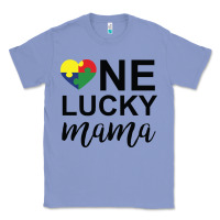 Colony Blue one lucky mama Classic Tee - CowhideDigitalArt