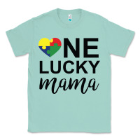 Seafoam one lucky mama Classic Tee - CowhideDigitalArt