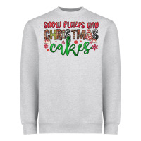 Snowflakes And Christmas Cakes Heavyweight Sweatshirt | Teevron