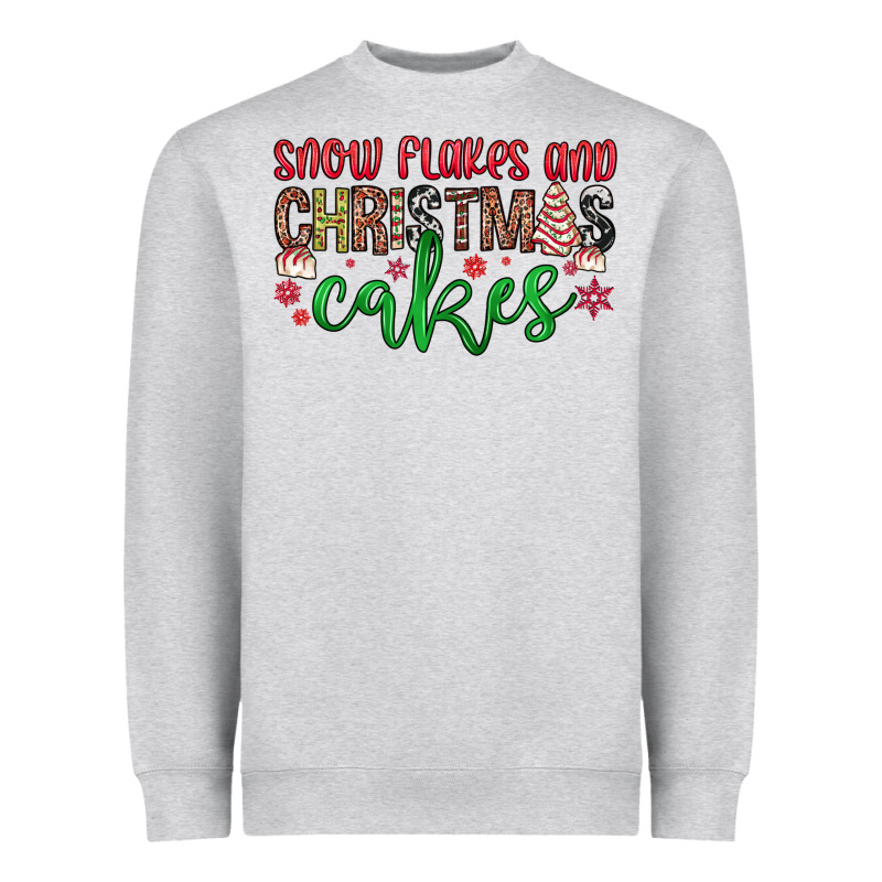 Snowflakes And Christmas Cakes Heavyweight Sweatshirt by JahusDesignShop | Teevron