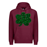 Burgundy shamrock st patrick Premium Hoodie - Bettercallsaul