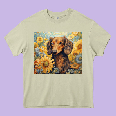 Dachshund Heavy Core Tee Designed By Unal Design