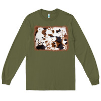 Army Green cowhide background Long Sleeve Tee - AdoDesignShop