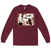 Burgundy cowhide background Long Sleeve Tee - AdoDesignShop