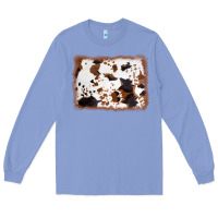 Colony Blue cowhide background Long Sleeve Tee - AdoDesignShop