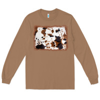 Toasted Coconut cowhide background Long Sleeve Tee - AdoDesignShop