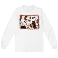 White cowhide background Long Sleeve Tee - AdoDesignShop