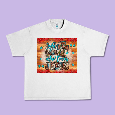 Just A Girl Who Loves Jesus Urban Heavy Tee Designed By Jahusdesignshop