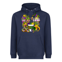Navy Mardi Gras Coffee Cups Heavyweight Hoodie - BundleAndBundleShop
