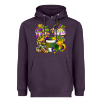Plum Mardi Gras Coffee Cups Heavyweight Hoodie - BundleAndBundleShop