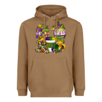 Toasted Coconut Mardi Gras Coffee Cups Heavyweight Hoodie - BundleAndBundleShop