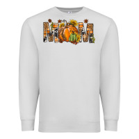 Dove Grey Western Mom With Pumpkins Premium Sweatshirt - BundleAndBundleShop