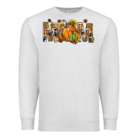 Oatmeal Heather Western Mom With Pumpkins Premium Sweatshirt - BundleAndBundleShop
