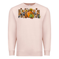 Pale Pink Western Mom With Pumpkins Premium Sweatshirt - BundleAndBundleShop
