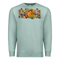Seafoam Western Mom With Pumpkins Premium Sweatshirt - BundleAndBundleShop