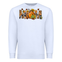 White Western Mom With Pumpkins Premium Sweatshirt - BundleAndBundleShop
