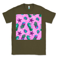 Army Green summer ocean seamless pattern Classic Tee - BundleAndBundleShop