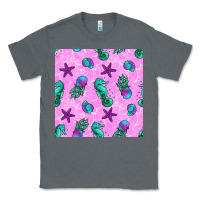 Charcoal Heather summer ocean seamless pattern Classic Tee - BundleAndBundleShop