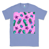Colony Blue summer ocean seamless pattern Classic Tee - BundleAndBundleShop