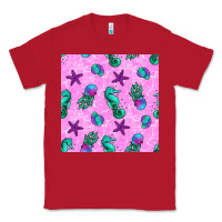 Red summer ocean seamless pattern Classic Tee - BundleAndBundleShop