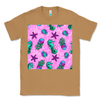 Toasted Coconut summer ocean seamless pattern Classic Tee - BundleAndBundleShop