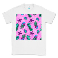White summer ocean seamless pattern Classic Tee - BundleAndBundleShop