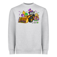 Mardi Gras Gnome Bulldozer Heavyweight Sweatshirt | Teevron