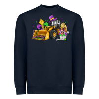Navy mardi gras gnome bulldozer Heavyweight Sweatshirt - JahusDesignShop