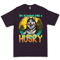 Plum life is better with a husky Premium Tee - texasbilliewilder