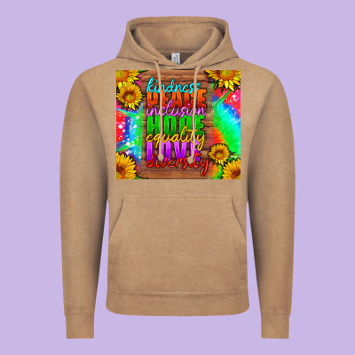 Kindness Peace Inclusion Hope Equality Love Diversity Vintage Hoodie Designed By Hra Design Shop