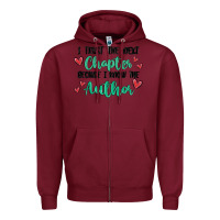 Burgundy capter author Zipper Hoodie - MaliasSmallBusiness