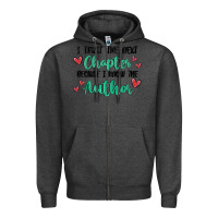 Charcoal Heather capter author Zipper Hoodie - MaliasSmallBusiness