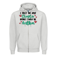 Dove Grey capter author Zipper Hoodie - MaliasSmallBusiness