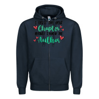 Navy capter author Zipper Hoodie - MaliasSmallBusiness