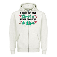 Oatmeal Heather capter author Zipper Hoodie - MaliasSmallBusiness