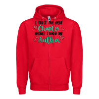 Red capter author Zipper Hoodie - MaliasSmallBusiness
